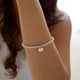thumbnail image 3 of Pulsera Ursteel Pearl con inicial G ajustable 15,2 cm, 3 of 7