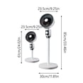 thumbnail image 2 of Air Circulation Fan Quiet Oscillating Pedestal Fan Energy Saving Adjustable Height Floor Fan for Bedroom Living Room 33.5 Inch, 2 of 3