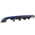 thumbnail image 3 of Ikon Motorsports Compatible with 15-23 Dodge Charger SRT OE Style Rear Diffuser with Blue Reflective Tape, 3 of 9