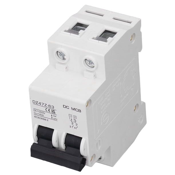 Disyuntor en miniatura de CC, Disyuntor de CC Disyuntor de sobrecarga Disyuntor fotovoltaico Construcción robusta