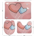 thumbnail image 2 of Fred And The He 3Pc Coral Velvet Floor Mat Sets, Valentine's Day The Pink Love Shower Mat, (CD), 2 of 6