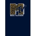 thumbnail image 2 of Men's MTV Cheetah Print Logo  Sweatshirt Navy Blue 2X Large, 2 of 4