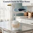 thumbnail image 4 of Coastal Decorative White Seagull Statue, 5.9 in / 15 cm Painted Wooden Sea Bird Figure with Rope & Shell Accents, Rustic Stump Base for Nautical Beach Ocean Home Decoration, 2.1 oz / 59 g, 4 of 8