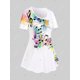 thumbnail image 2 of Camiseta Talla Extra Salpicadura Pintura Rosegal  Camisetas tallas grandes, 2 of 5