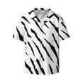thumbnail image 5 of PAYOHTO Tiger Zebra Stripe Mens Hawaiian Casual Short-sleeved Shirt Tropical Summer Beach Button Down Shirts, 5 of 7