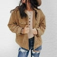 thumbnail image 2 of Women's Jacket Soft Warm Hooded Cardigan Long Sleeve Button Front Outerwear Cozy Winter Coat for Casual Wear, 2 of 2