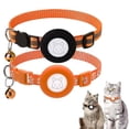 thumbnail image 1 of 2pcs Adjustable Airtag Cat Collars, Reflective Air Tag Cat Collar With Breakaway Safety Buckle And Bell, 1 of 5