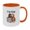 Orange, variant on 13Oz Monkey Mug, Two-Color Contrasting Ceramic Coffee Cup, Fun Water Cup with Funny "I'M Fine" Design, Decompression Mug for Home, Office, Desk, Unique Gift for Friends, 1 Cup