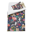 thumbnail image 2 of Shiba Inu and Flowers Duvet Cover and Pillowcase Set for Single Bedding, Bedroom Accessories for Kids Teens, 2 of 5