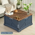 thumbnail image 2 of Joaxswe Farmhouse Nightstand & Lift Top Coffee Tables with Hidden Compartment, Rectangular Coffee Table Set for Living Room, Blue, 2 of 9