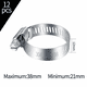 thumbnail image 2 of 12 piezas de abrazadera de manguera ajustable de 21-38mm, tornillos de Clips de manguera de Metal de acero inoxidable 304 para manguera de agua, tanque de Gas, tubos de automóviles, 2 of 5