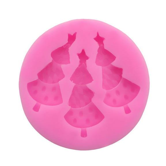 USEOSITY Christmas Silicone Molds 3D Christmas Tree Mold Craft Christmas Molds for Fondant Mousse Cake Muffin Cube Chocolate ( )