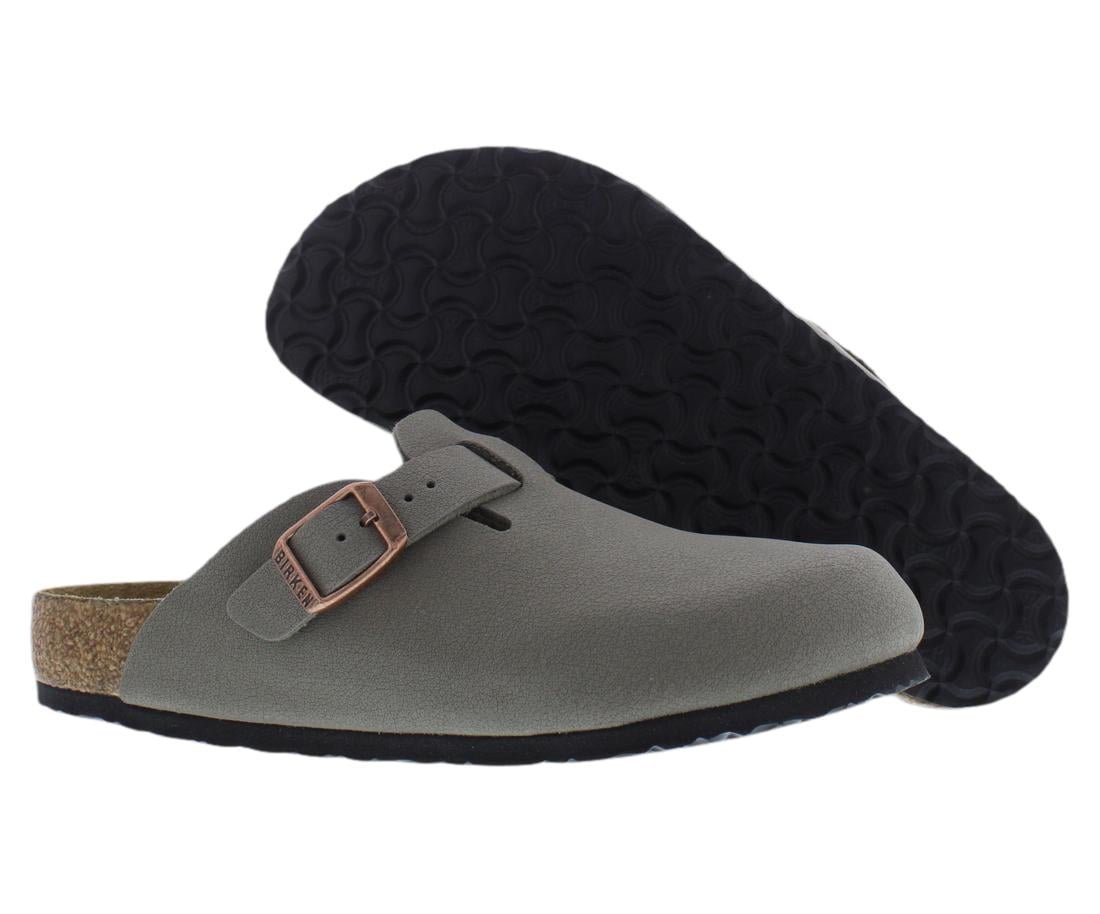 Birkenstock Boston Narrow PS Boys Shoes Size 1, Color: Stone