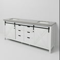 thumbnail image 4 of Lexora Home Marsyas 80" Quartz Top Double Vanity with Sinks in White, 4 of 8