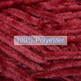 thumbnail image 5 of Uxcell 2Pcs Velvet Yarn Chenille Yarn 2x100g/7.1oz 174 Yards Total Length Super Bulky Polyester Soft Blanket Yarn Dark Red, 5 of 7