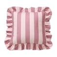 thumbnail image 2 of Striped Velvet Ruffled Throw Pillow Home Textile Vintage Style Sofa Decorative Pillow Cover, 2 of 8