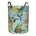 thumbnail image 2 of Daiia Retro Seamless Flying Butterflies Round Laundry Basket with Handles Thickened Waterproof Circular hamper,Dirty Clothes Storage Basket for Bedroom,Bathroom,College Dorm-Medium, 2 of 8