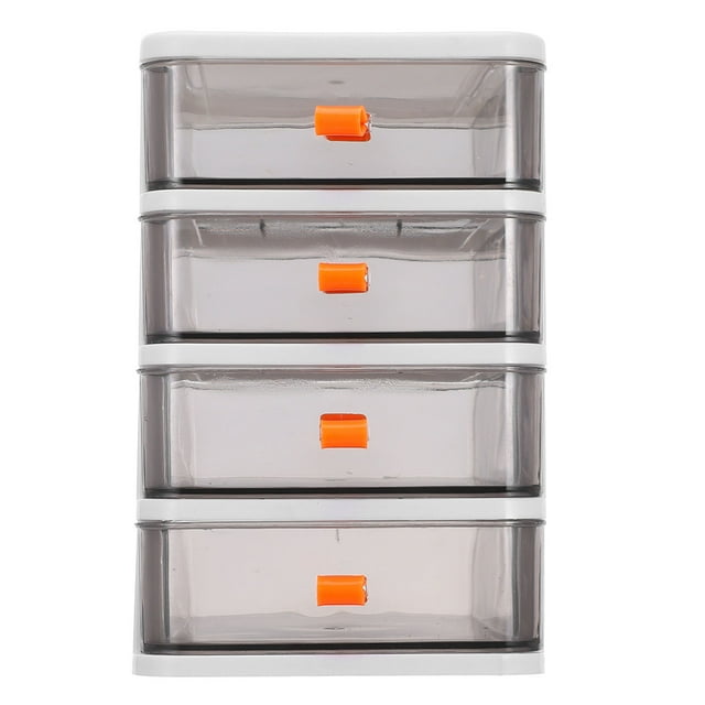 CRAFTHROU Small Plastic Drawer Storage Drawer Organizer Dustproof for Home Use 1Set