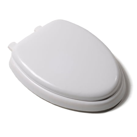 Open Box Jones Stephens C3b5e200 Elongated Closed-Front Toilet Seat And Lid - White