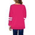 thumbnail image 2 of Sherrylily Girls Casual Long Sleeve T Shirts Kids Loose Tunic Tops Color Block Tee Blouses Size 4-15, 2 of 3