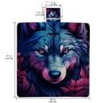 thumbnail image 2 of Wolf Canvas Beach Blanket Picnic Mat Waterproof Sand Proof Outdoor Portable Large Size for Family Beach Travel Camping Hiking, Stripes Pattern, 79" x 83, 2 of 6