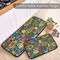 thumbnail image 5 of 2-Piece Kitchen Rugs Set Non-Slip Mats Carpet Floor for Kitchen, Bathroom (19.7"x27.6" & 19.7"x47.2") Vibrant and Colorful Graffiti Patterns, 5 of 7
