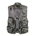 thumbnail image 1 of LUXUR Mens With Multiple Pockets Cargo Jacket Fishing Climbing Utility Vests Gray L, 1 of 3