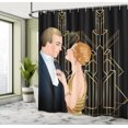 thumbnail image 4 of Ambesonne Nostalgic Shower Curtain, Lady and Gentleman Art, 69"Wx75"L, Charcoal Grey Multicolor, 4 of 4