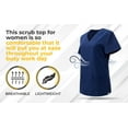 thumbnail image 2 of JEFFRICO Scrubs for Women V-Neck Scrub Tops Lightweight Short Sleeve 2 Pocket Scrubs, 2 of 9