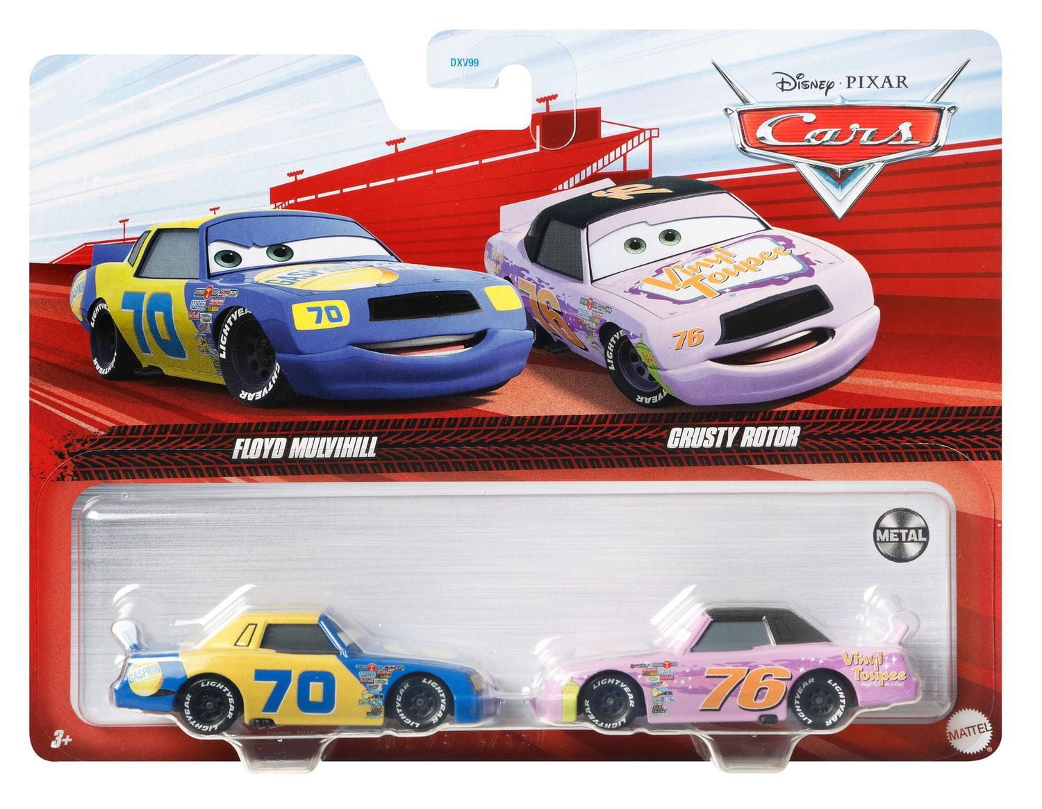 Packs de deux mini-véhicules Floyd Mulvihill & Crusty Rotor Disney and Pixar Cars 3