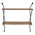 thumbnail image 3 of Stratton Home Decor Industrial 2 Tier Metal Wire and Wood Wall Shelf, 3 of 6