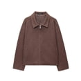 thumbnail image 1 of Hvobtty Vestes Chaudes Décontractées à Manches Longues pour Femmes, Manteaux de Mode Décontractée pour Femmes, Couleur Unie, Col Rabattu, Automne/hiver, 1 of 3