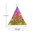 thumbnail image 3 of Cauagu Glitter Rainbow for Adult Christmas Hat,1-Pack Xmas Holiday Hat Santa Hat for Women & Men Festive Headwear Accessories Fit for Christmas/New Year/Party, 3 of 6