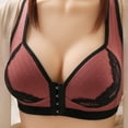 thumbnail image 3 of fheaev Front Closure Everyday Bra For Women No Underwire Compression Support With Adjustable Straps Wirefree Snap Closing Bras Underwear T-Shirt Bras, 3 of 10