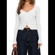 thumbnail image 3 of Cárdigan de Larga para Mujer, Suéter Corto de Punto Abierto, Chaqueta con Cuello en V y Botones para Otoño Cremoso L, 3 of 10