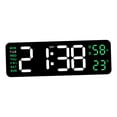 thumbnail image 2 of Reloj despertador digital de escritorio Reloj de cabecera Brillo ajustable Función de repetición para mesa y viajes, 2 of 9