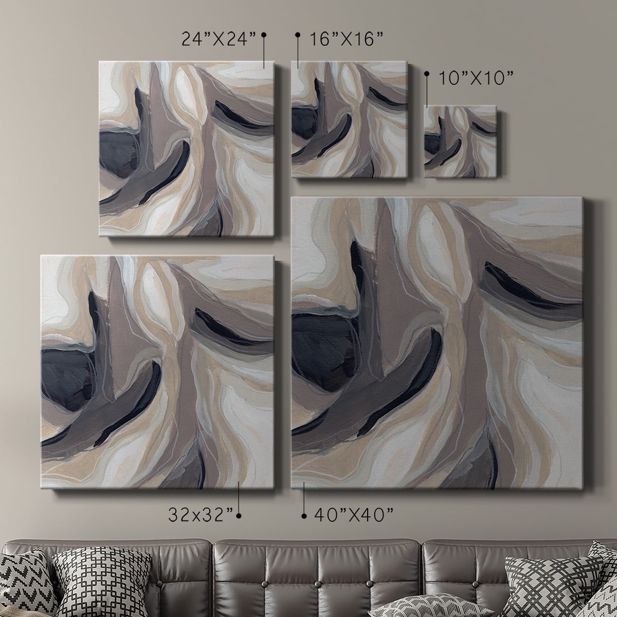 Wexford Home Stone Ripple IV-Premium Gallery Wrapped Canvas, 16" x 16" - Ready to Hang