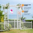 thumbnail image 4 of Ktaxon PVC Garden Arch 7Ft Garden Arch Arbor w/ Door,Fence for Outdoor Patio Wedding Entrances, 4 of 7