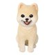 thumbnail image 4 of Figura de perro Pomerania, adorno artesanal, linda decoración portátil para coche, cachorro Albaricoque, 4 of 9