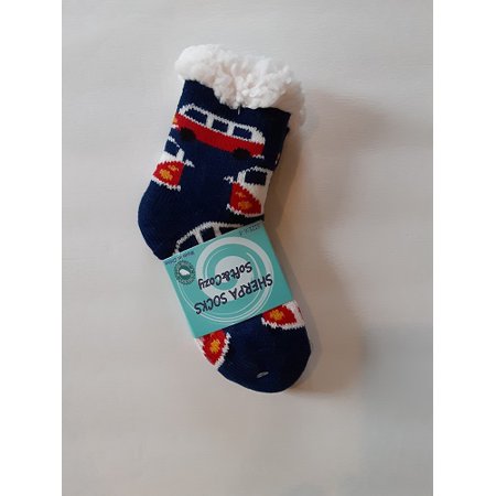 

KIDS WINTER WARM COZY SHERPA NON SKID SLIPPER SOCKS