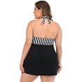thumbnail image 4 of Vintage Sailor Pin Up Swimsuit Retro Two Piece Skirtini Cover Up Swimdress, 4 of 4