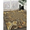 thumbnail image 3 of Ahgly Company Machine Washable Indoor Rectangle Transitional Metallic Gold Area Rugs, 7' x 9', 3 of 7
