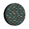 thumbnail image 1 of Fotbe River Freshwater Fish Funda de Llanta de Repuesto con Estampado, Engrosada, Ajuste Universal para Jeep, Remolque, RV, SUV, Camión-15 inch, 1 of 6