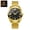 All gold-black-gold nail, variant on New men's watch with three-dimensional numbers, large dial quartz watch, light luxury steel band men's watch, trendy and fashionable business wristwatch