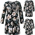 thumbnail image 2 of Leutsin Robe d'Été pour Femmes Enceintes Plissée à Fleurs à Manches Longues Robe de Maternité Décontractée, 2 of 8
