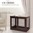 thumbnail image 4 of Cage pour Chien en Bois de 26 Pouces avec Entrée à Double Porte et Design Simple et Moderne, Brun, 4 of 6