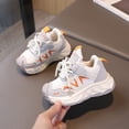 thumbnail image 3 of WNVMWI Toddler Girls Running Sneakers Childrens Walking Shoes with Hook And Loop Kids Casual Sports Shoe Beige Sizs 12, 3 of 5
