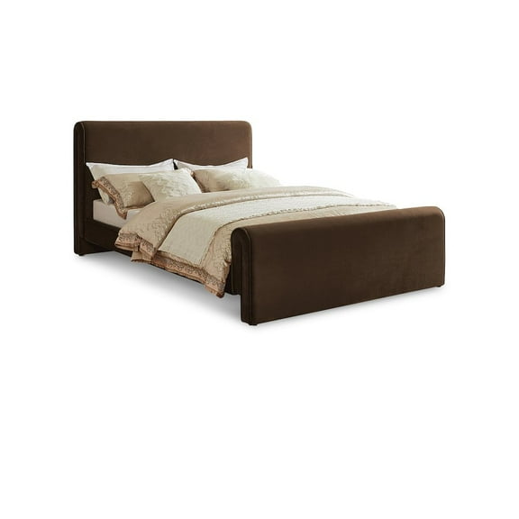 Meridian Furniture Sloan Brown Velvet Full Bed