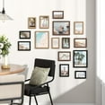 thumbnail image 6 of 15 Pack Picture Frames Collage Wall Decor, Gallery Frame Set for Wall Mounting or Tabletop Display, Multi Sizes Including 3pcs 8x10, 6pcs 5x7, 6pcs 4x6, Black+Oak+Walnut, 6 of 12