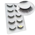 thumbnail image 1 of 5 pares de pestañas postizas de pelo de visón 3D de imitación, paquete múltiple, pestañas largas esponjosas hechas a mano, herramientas de maquillaje de ojos largos naturales, pestañas H13 Tan Jianjun unisex, 1 of 2